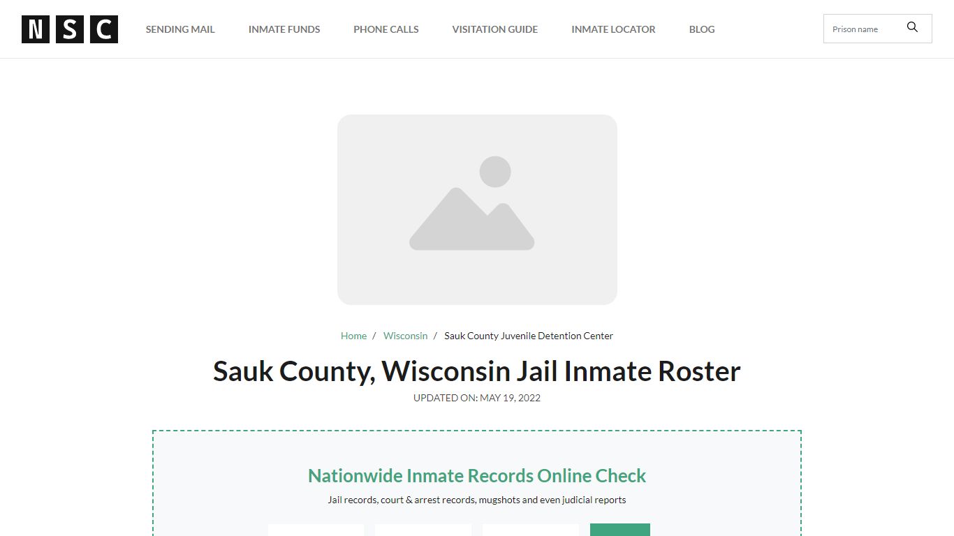 Sauk County, Wisconsin Jail Inmate List