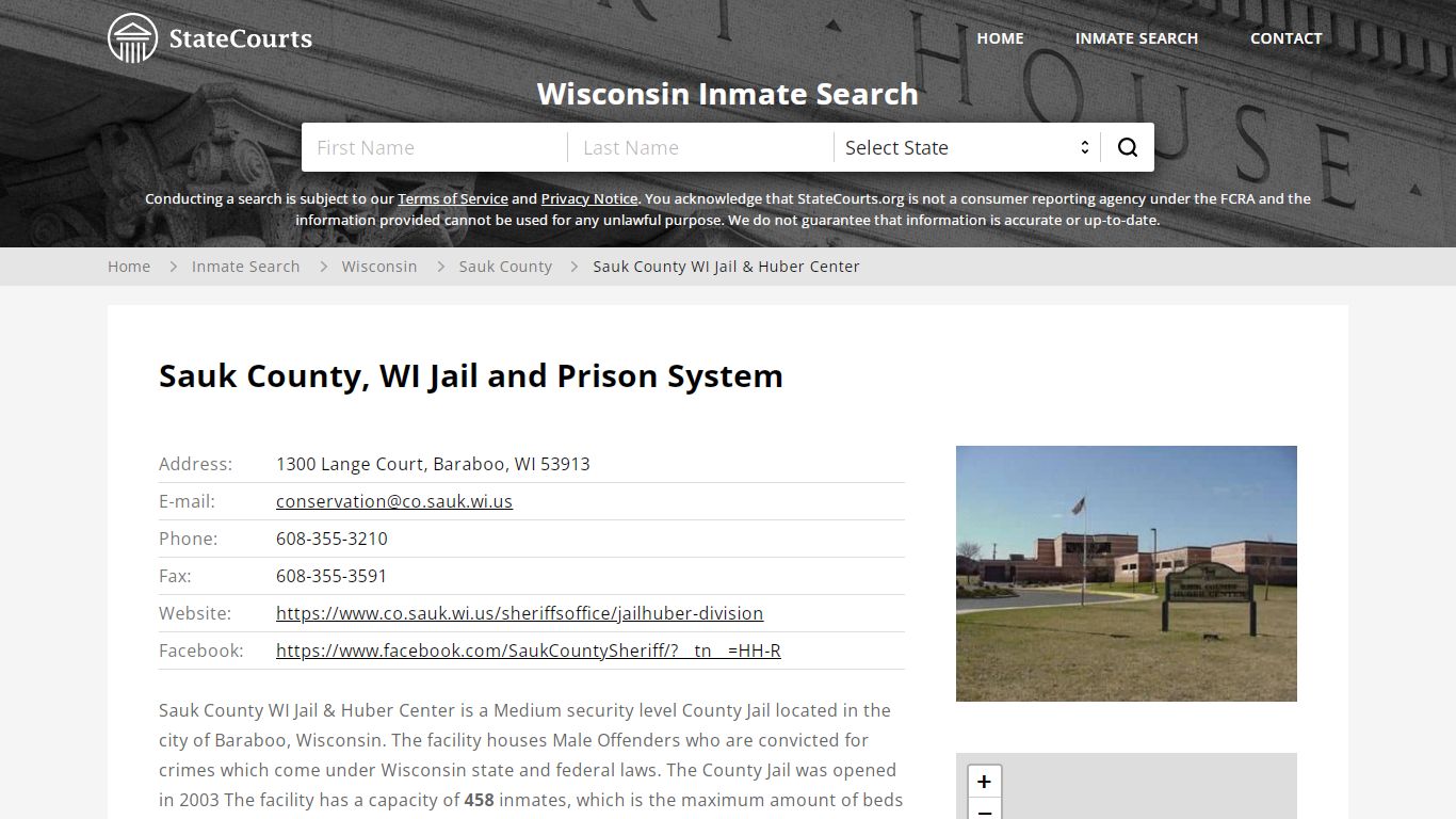 Sauk County WI Jail & Huber Center Inmate Records Search ...